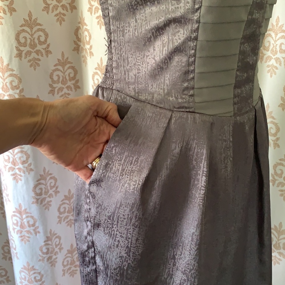 Bcbgeneration Slate Gray Strapless Mini Dress M - image 5